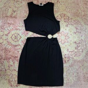 Lulus Let's Go Out Black Cutout O-Ring Bodycon Mini Dress